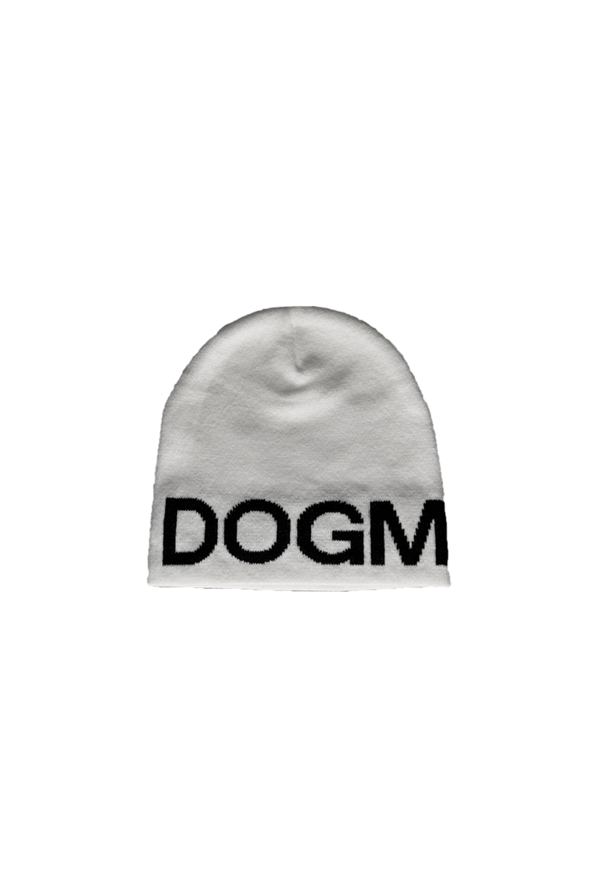 Jacquard Wordmark Beanie - White