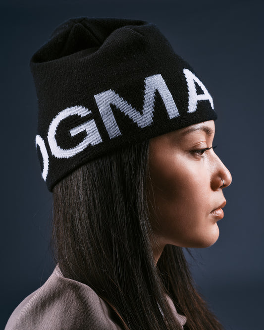 Jacquard Wordmark Beanie - Black