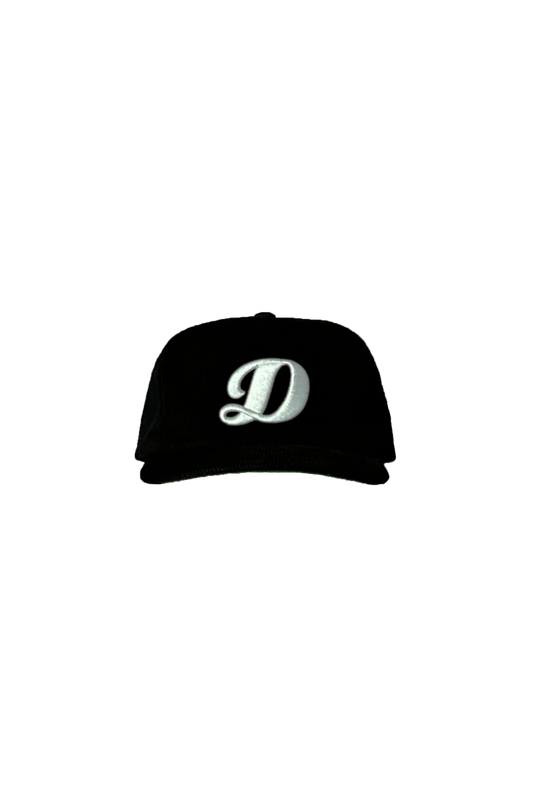 Corduroy "D" Hat - Black