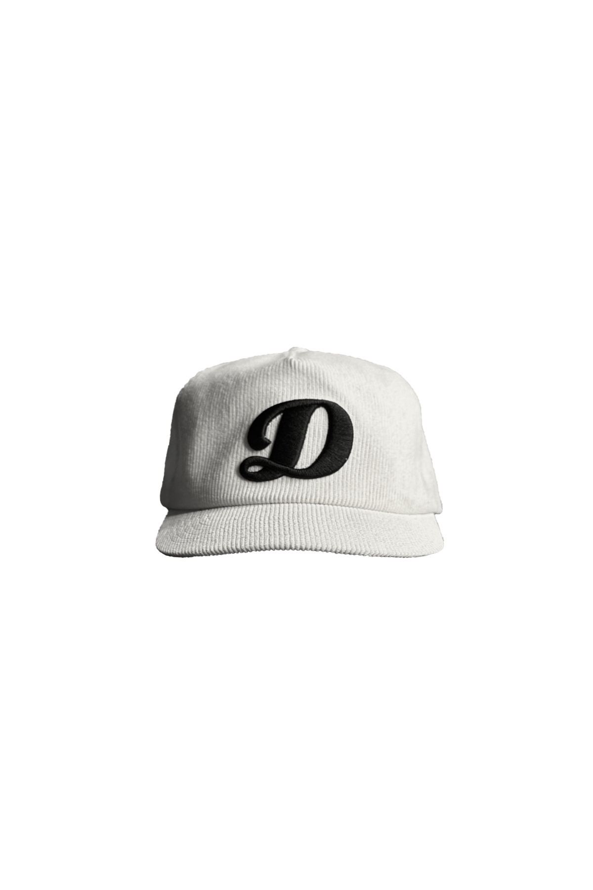 Corduroy "D" Hat - White